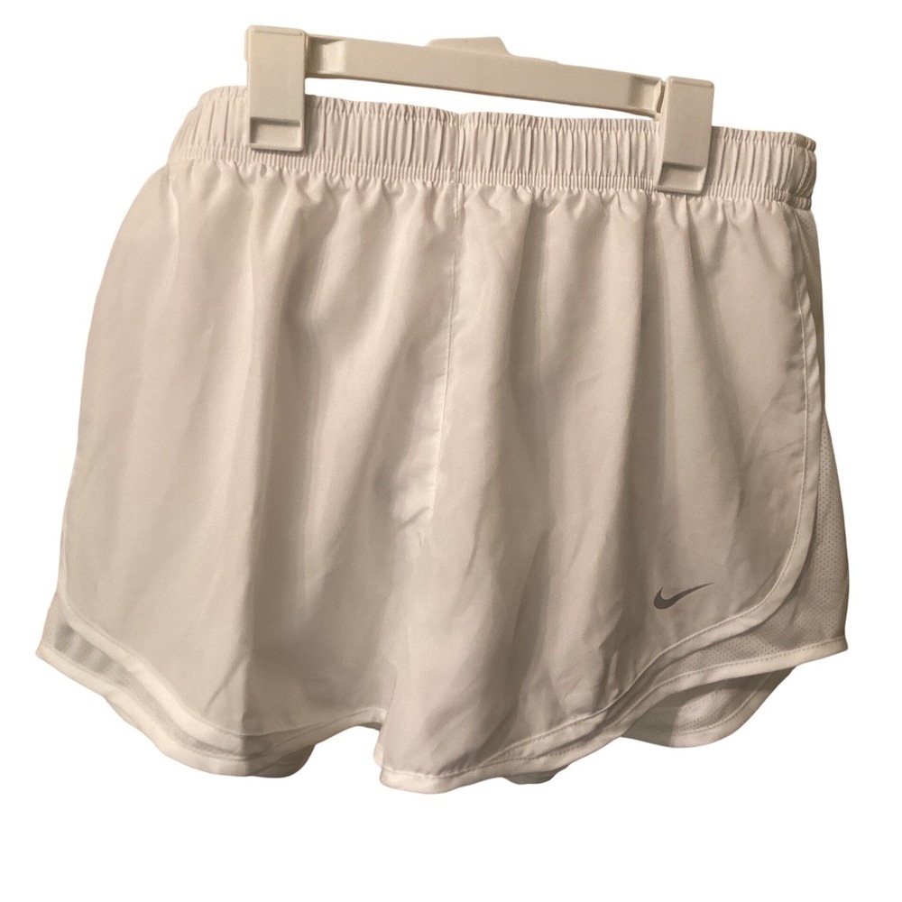 Nike Womens Dri-FIT Tempo Running Shorts White Mesh Performance XL  NWT